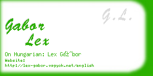 gabor lex business card